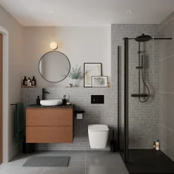GoodHome Mitigeur de lavabo XL, noir, Levanna