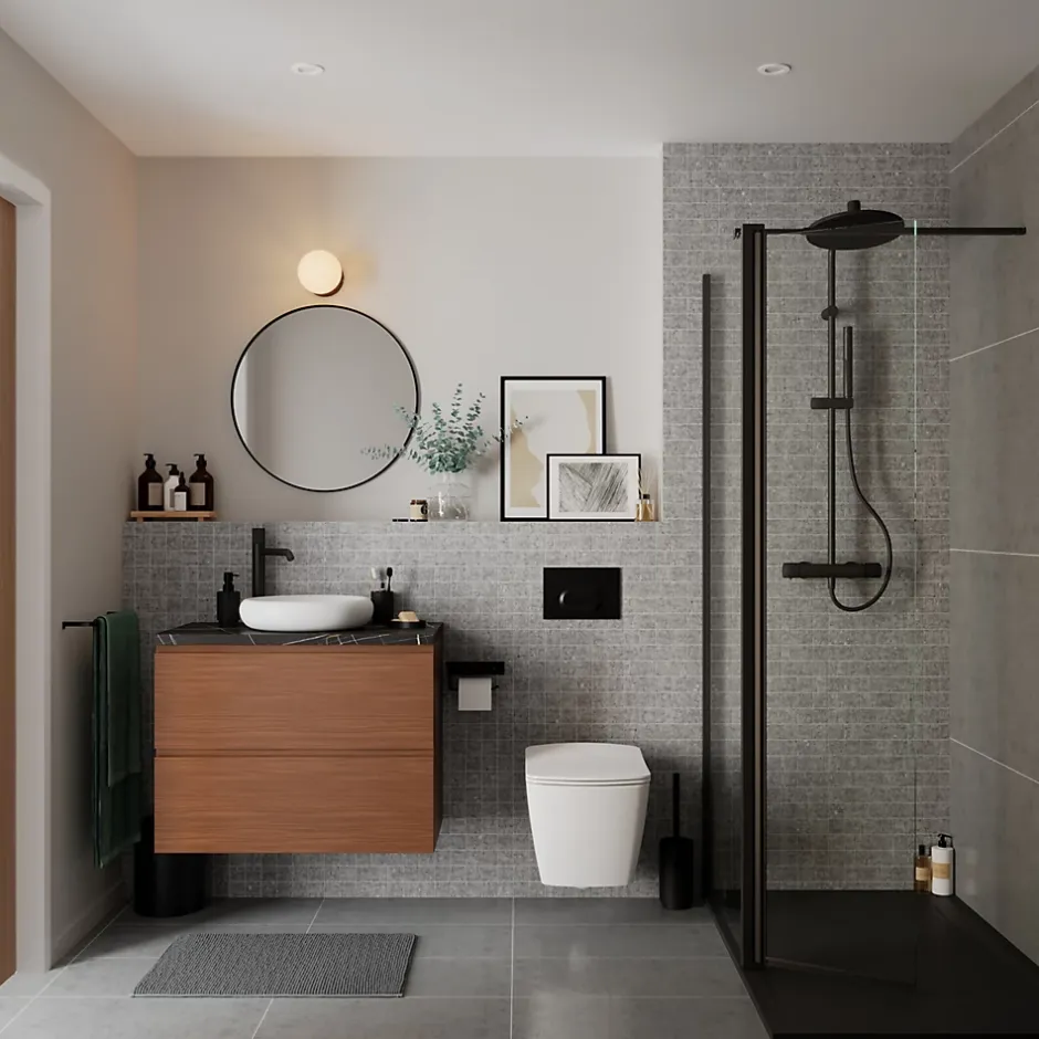 GoodHome Mitigeur de lavabo XL, noir, Levanna