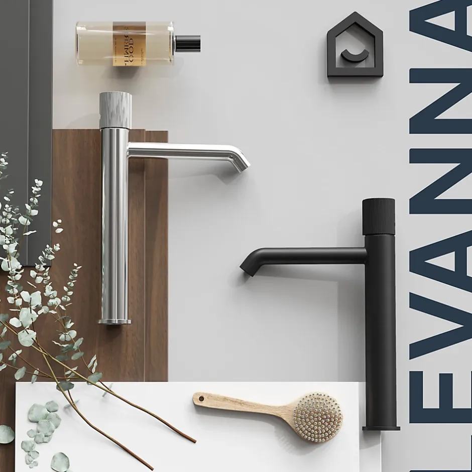 GoodHome Mitigeur de lavabo XL, noir, Levanna