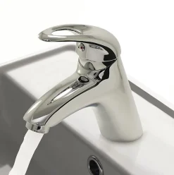 Autres Mitigeur de salle de Bain Robinet pour Lavabo Vasque en Laiton Chrome avec Vidage