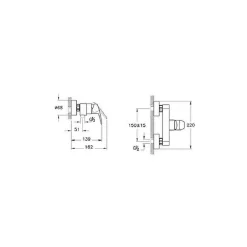 Vitra Mitigeur douche avec cartouche 1 2 C2 ÉCO A42930EKF