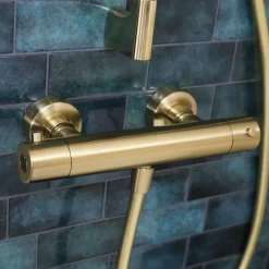 Essebagno Mitigeur douche thermostatique Or brossé Luisa* Robinet De Douche
