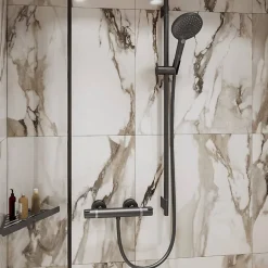 Hansgrohe Mitigeur douche thermostatique Ecostat Comfort noir chromé brossé* Robinet De Douche