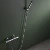 Imex Products Mitigeur douche thermostatique chrome en laiton et zama avec flexible metal 180 cm