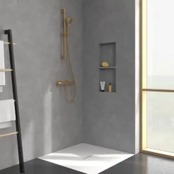 Villeroy & Boch Mitigeur douche thermostatique VILLEROY ET BOCH Universal rond Or brossé