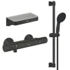 Grohe Mitigeur douche thermostatique Precision Start + Ensemblede douche avec barre 2 jets + Panier douche* Colonne De Douche Thermostatique