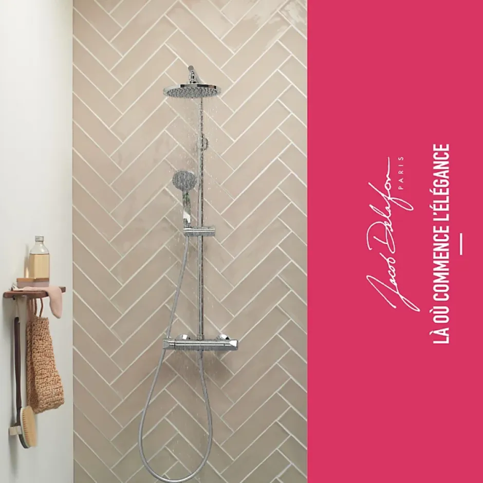 Jacob Delafon Mitigeur douche thermostatique Simone chrome + nettoyant* Robinet De Douche