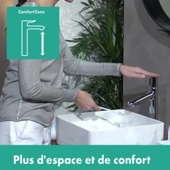 Hansgrohe Mitigeur lavabo avec tirette et vidage Talis Select S ComfortZone 190 surface chromé* Robinet Lavabo Et Vasque