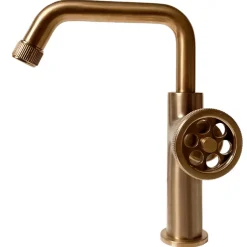 Essebagno Mitigeur lavabo bas cuivre brossé Indus* Robinet Lavabo Et Vasque