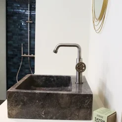 Essebagno Mitigeur lavabo bas façon inox Indus