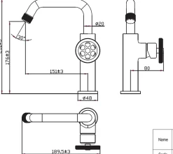 Essebagno Mitigeur lavabo bas façon inox Indus