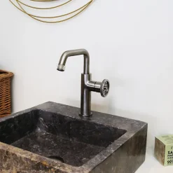 Essebagno Mitigeur lavabo bas façon inox Indus