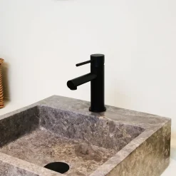 Essebagno Mitigeur lavabo bas noir Envol