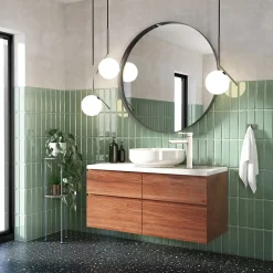 Essebagno Mitigeur lavabo Deco avec vidage en laiton coloris blanc modèle haut* Robinet Lavabo Et Vasque