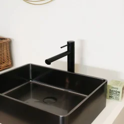 Essebagno Mitigeur lavabo haut noir Envol* Robinet Lavabo Et Vasque