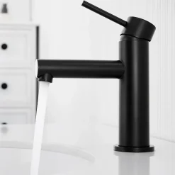 Cecipa Max Mitigeur Lavabo, Robinet Lavabo ,Robinet de Salle Bain à économie d'eau Monocommande avec Aérateur Démotable, Noir* Robinet Lavabo Et Vasque