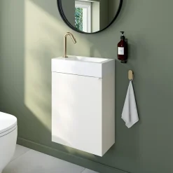 Essebagno Mitigeur lave-mains eau froide H.13,2 cm, doré, Lollipop* Robinet Lave-Mains