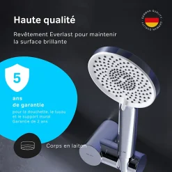 Am.Pm Europe Mitigeur mécanique de baignoire avec douchette et support Robinet Salle de Bain Chromé, FXA15000 X-Joy AM.PM