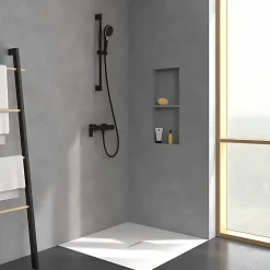 Villeroy & Boch Mitigeur mécanique douche VILLEROY ET BOCH Subway 3.0 Chrome + Ensemble de douche VILLEROY ET BOCH Verve Showers 3 jets Noir mat