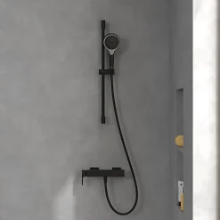 Villeroy & Boch Mitigeur mécanique douche VILLEROY ET BOCH Subway 3.0 Chrome + Ensemble de douche VILLEROY ET BOCH Verve Showers 3 jets Noir mat