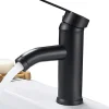 Deko Mitigeur monocommande noir avec mitigeur eau chaude et eau froide pour salle de bain et cuisine