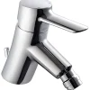 Sanindusa Mitigeur pour bidet à mousseur orientable Torus chromé livré avec 2 flexibles et son vidage à tirette