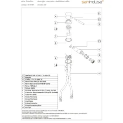Sanindusa Mitigeur pour bidet bec contemporain mousseur Éco Tube chromé livré avec 2 flexibles* Robinet De Bidet