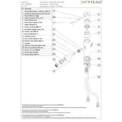 Sanindusa Mitigeur pour bidet bec contemporain mousseur Éco orientable Éco Tube chromé livré avec 2 flexibles