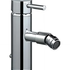 Sanindusa Mitigeur pour bidet bec contemporain Tube chromé livré avec 2 flexibles et son vidage à tirette* Robinet De Bidet