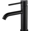 Luxury Bain Mitigeur, robinet de lavabo pour salle de bain rond design et moderne (Noir) LuxuryBain