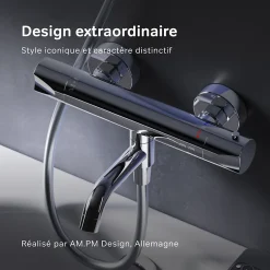 Am.Pm Europe Mitigeur thermostatique bain/douche Robinet salle de bain, Chromé FTA50000 Hit AM.PM* Robinet De Baignoire