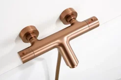Imex Mitigeur thermostatique de bain et douche MONZA - Or rose brossé* Robinet De Baignoire