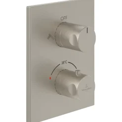 Villeroy & Boch Mitigeur thermostatique encastré 2 voies VILLEROY ET BOCH Universal rectangle Brushed Nickel Matt