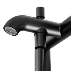 GoodHome Mélangeur bain/douche + douchette et flexible, noir mat, Owens* Robinet De Baignoire