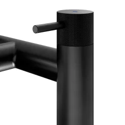 GoodHome Mélangeur bain/douche + douchette et flexible, noir mat, Owens* Robinet De Baignoire