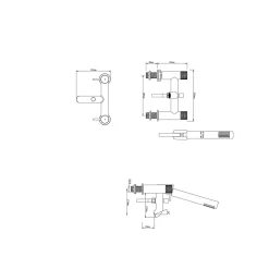 GoodHome Mélangeur bain/douche + douchette et flexible, noir mat, Owens* Robinet De Baignoire