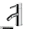 Otitec Mélangeur de bidet - 15 cm - Chrome - Y* Robinet De Bidet