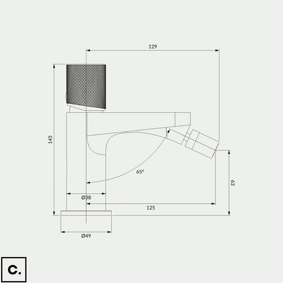 Otitec Mélangeur de bidet - CONTOUR - Or Brossé* Robinet De Bidet