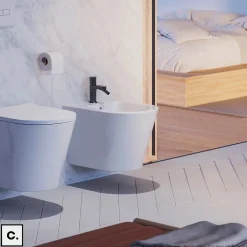 Otitec Mélangeur de bidet - CONTOUR - Anthracite* Robinet De Bidet