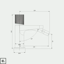 Otitec Mélangeur de bidet - CONTOUR - Anthracite* Robinet De Bidet