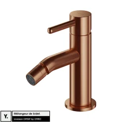 Otitec Mélangeur de bidet - Cuivre Brossé - Y