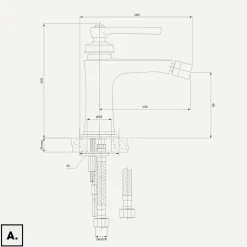 Otitec Mélangeur de bidet avec Bonde OFFERT - ARMANCE - Cuivre Antique* Robinet De Bidet