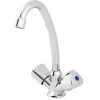 Mélangeur de lavabo avec vidage et flexibles Femelle 12/17 en laiton chromé Grenvik