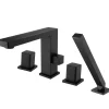Bernstein Mélangeur design en noir pour montage sur bord de baignoire 4 trous 6081B* Robinet De Baignoire