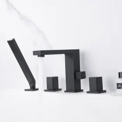 Bernstein Mélangeur design en noir pour montage sur bord de baignoire 4 trous 6081B* Robinet De Baignoire