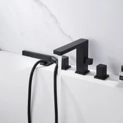 Bernstein Mélangeur design en noir pour montage sur bord de baignoire 4 trous 6081B* Robinet De Baignoire
