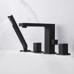 Bernstein Mélangeur design en noir pour montage sur bord de baignoire 4 trous 6081B* Robinet De Baignoire