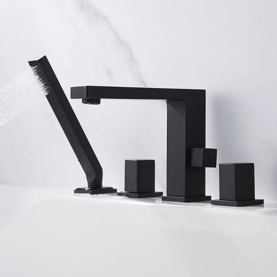 Bernstein Mélangeur design en noir pour montage sur bord de baignoire 4 trous 6081B* Robinet De Baignoire