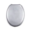 MSV Abattant WC MDF CLEO Argent Charnières Inox