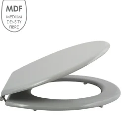 MSV Abattant Wc MDF Gris Argent* Abattant Wc